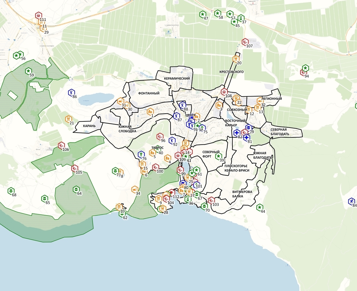 Проектный офис. Карта инвестиционных проектов Балаклавы. Более 100 проектов. Объём частных инвестиций может составить более 20 млрд.руб.­